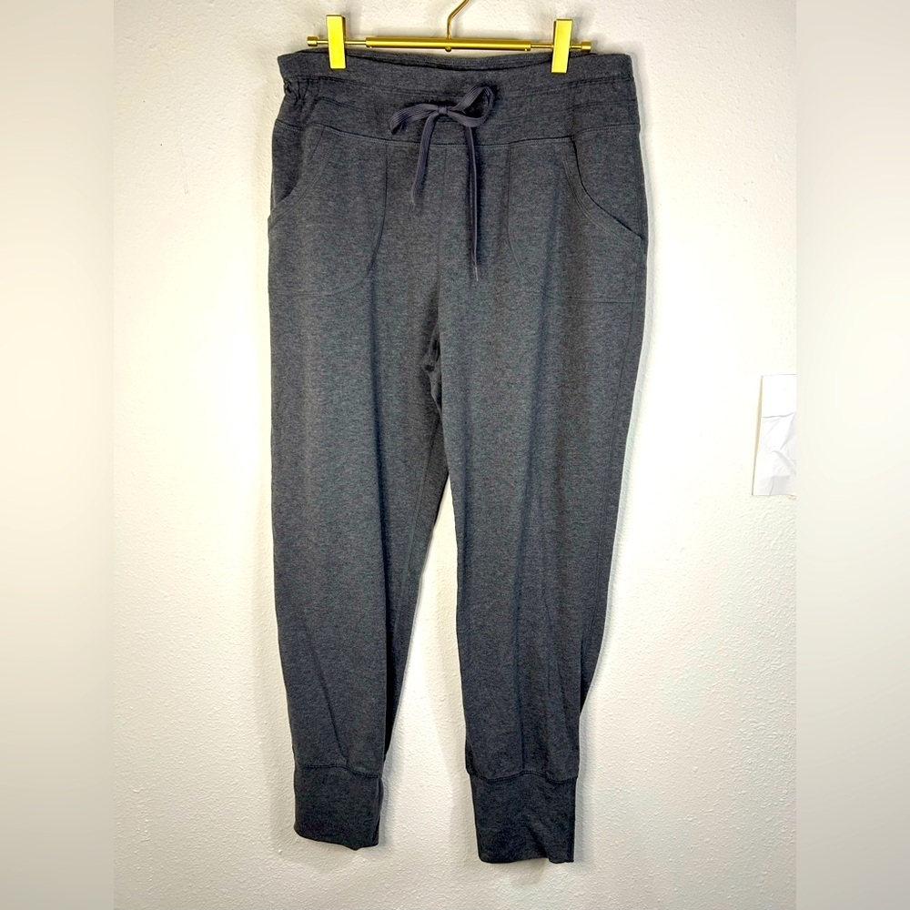 Rainbeau Women’s Size Large Gray Stretch Joggers Drawstring Waist Cuffed Pants - Picture 2 of 8